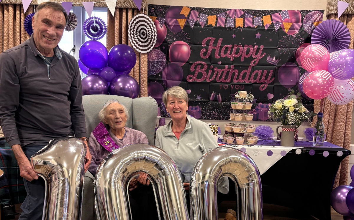 Centenarian Doreen Celebrates 100th Birthday at Kington Court