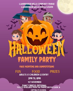 Supporting image for story: Ghosts, ghouls and witches – they are all expected to turn up at a Halloween family party in Llandrindod Wells