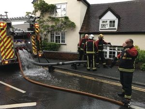 Flooding in Albrighton. Picture: @TettenhallFire