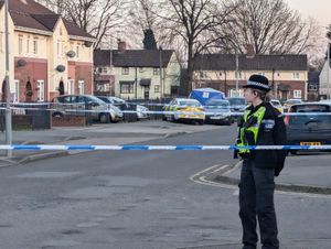 Police at the scene in Wolverhampton 