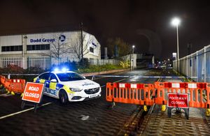 Police at the scene after a suspected unexploded device was found in Smethwick. Photo: SnapperSK