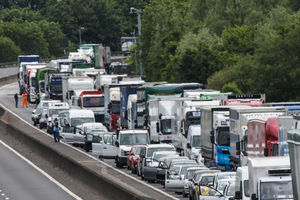 Drivers were hit by lengthy tailbacks because of the incident. Photo: SnapperSK