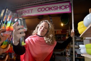 Libby Gliksman, market trader and professional singer. Photo: Steve Leath