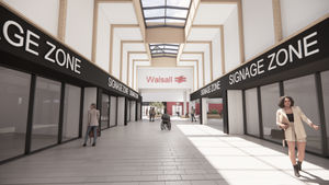 CGI of the Town Centre Connected Gateway in the Saddlers Centre, Walsall