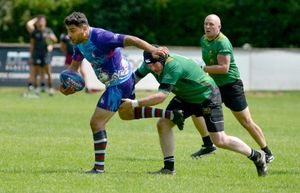 Bridgnorth (in green) versus the Flaming Unicorns