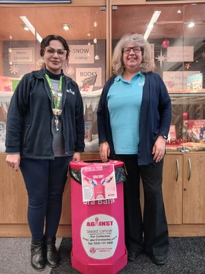 Jo Ahmed and Fiona Murray at Halesowen Library