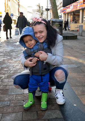 Anna Chiurlea said the messages about the restrictions were confusing. She is pictured with her son Tafari