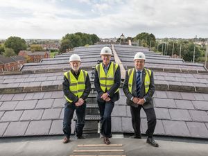 Supporting image for story: Historic milestone as Shrewsbury's Flaxmill has new roof - with video