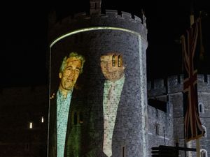 Supporting image for story: Four men bailed over projection of Trump and Epstein images on to Windsor Castle