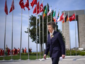 The Princess Royal attends the Commemoration of the Republic of Turkey at Canakkale Martyrs’ Memorial in the Gallipoli Peninsula Historical National Park, to mark Anzac Day,