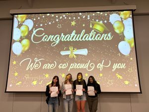Isabella Li & Eleanor Pye & Iris Loveland & Jessica Bahia. Photo: Idsall School