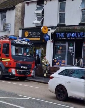 Fire at The Wolves chippy, Wolverhampton