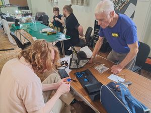 Repairers busy at work