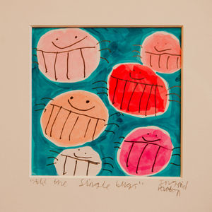 Six year old Ingrid Parton has an exhibition in Jones' coffee House in Market Drayton