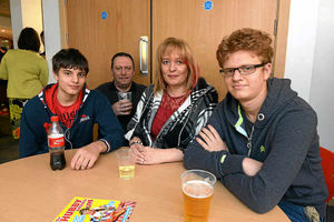 Family outing   Adam, Matt, Carys and Sam Baskeyfield