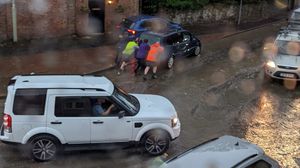 Flash floods impact residents and businesses in Much Wenlock. Photo courtesy of Chris Hall