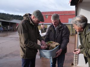 Supporting image for story: Prince of Wales praises regenerative farm’s ‘fantastic’ composting efforts