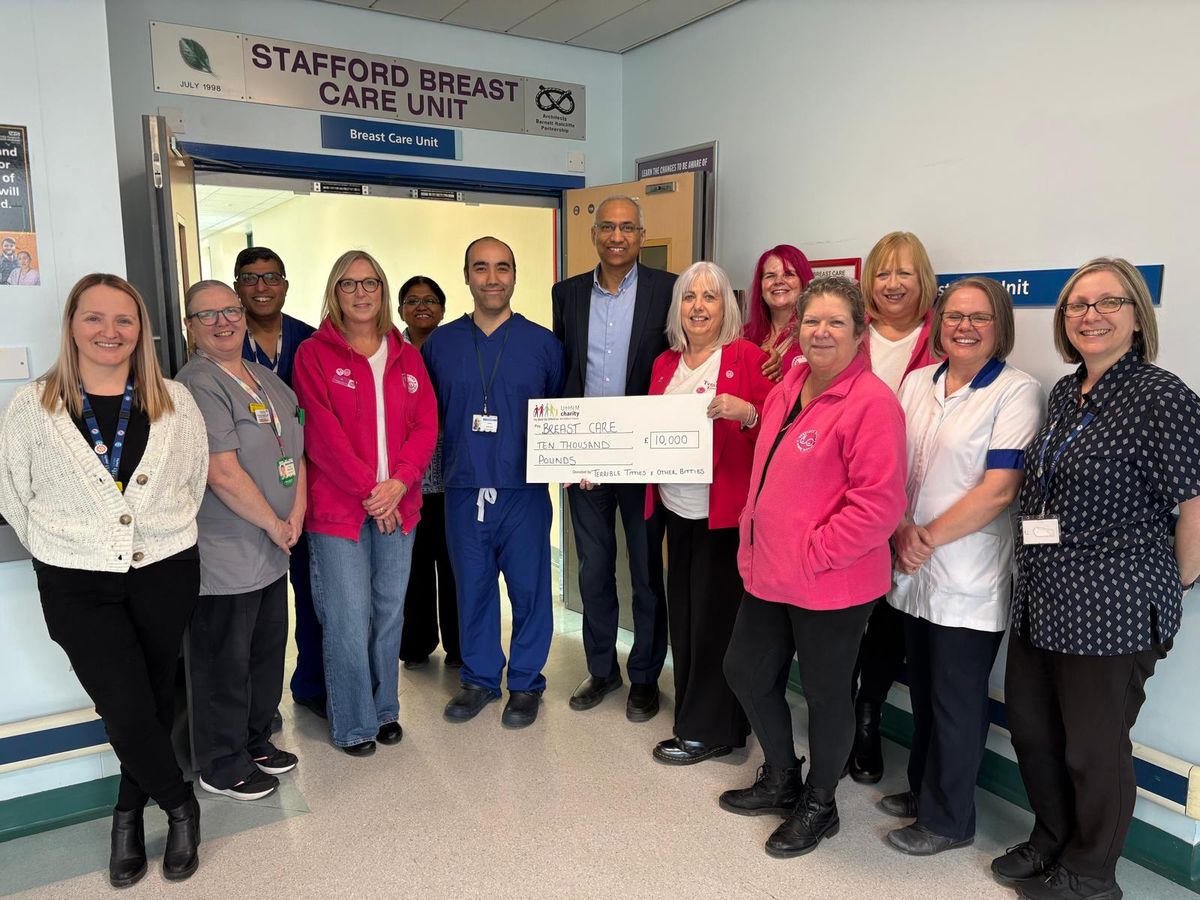 Generous fundraising supports breast care services at Stafford hospital Generous fundraising supports breast care services at Stafford hospital