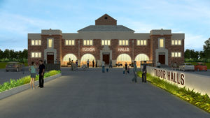 Computer generated images of what Heath Town Baths and Library could look like