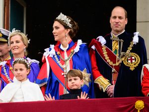 Supporting image for story: Yawning Louis, a son’s kiss and a wobbly crown – key moments from the coronation