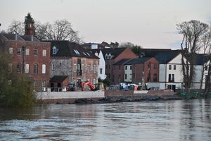 Flood defences in Bewdley