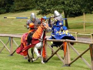 Supporting image for story: Jousting tournament thrills crowds at Hawkstone Park