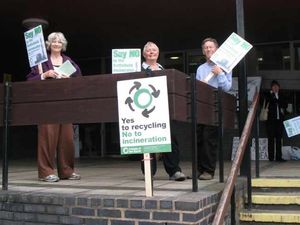 Supporting image for story: Burner protest at authority's first meeting