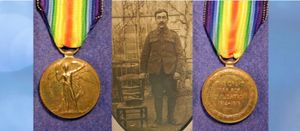 The stolen medals and photo of the woman's dad