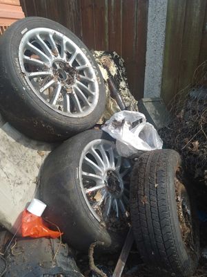 Alloy-plates were also taken off her son's track car wheels