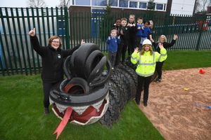 With the impressive tyre dragon