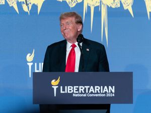 Supporting image for story: Donald Trump confronts repeated booing during Libertarian convention speech