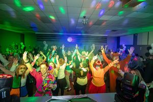 80s party goers, many dressed in gear from that decade enjoyed a charity night for Harry Richbell in Penkridge, raising funds for his care.