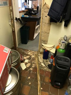 Damage inside Newport Cricket Club's clubhouse after the site was burgled. Picture: Newport Cricket Club. 