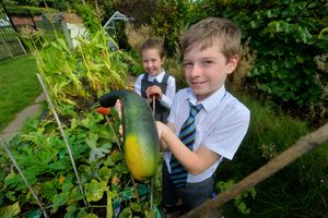 Penelope Nixon, eight, and Jack Vodrey, 10
