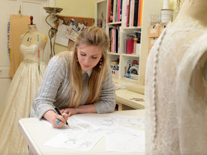 Supporting image for story: I make a bride feel beautiful: Shropshire wedding dress maker and her dreamy designs