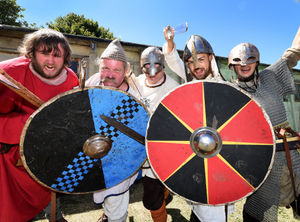 Members of Age of Penda re-enactment group, who are based in Sedgley, at Gornal Fun day 
