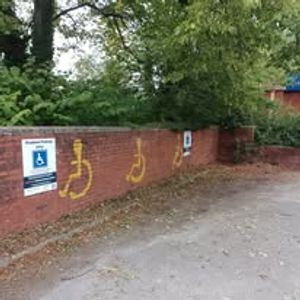 The cleaned up car park, looking great thanks to Jerry's hard work