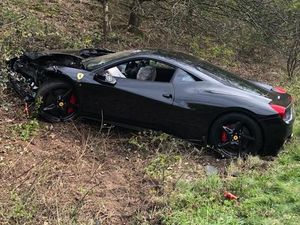 Supporting image for story: Three hurt as £150k Ferrari smashed in crash