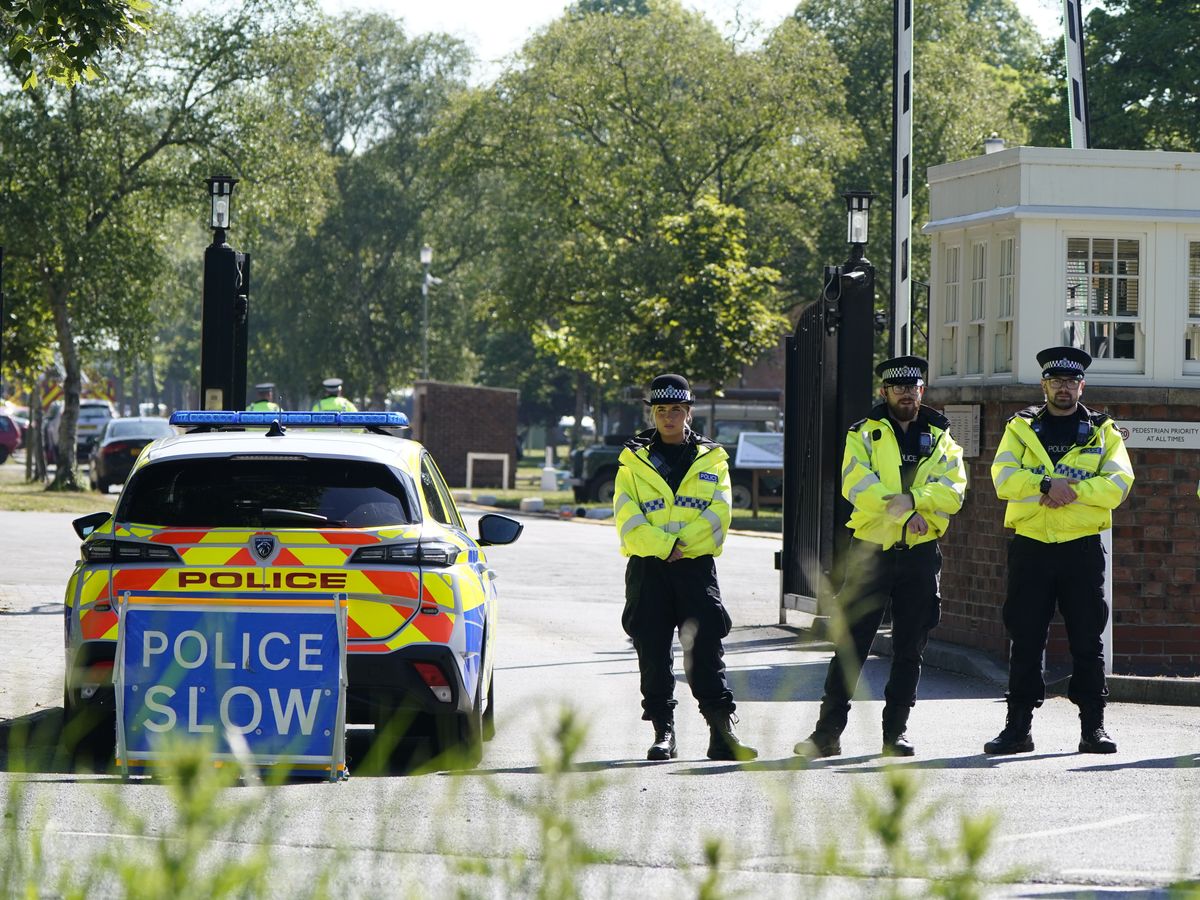 Tributes left at ex-RAF base where fire killed firefighters and member of public