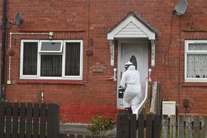 The scene of the fatal house fire 