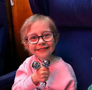 Dulcie pictured by mum Debbie O'Kelly (@dulcies_neuroblastoma_journey)