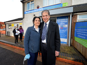 Pharmacist Kameljit Dhinsa and wife, pharmacy technician Rajinder Dhinsa at Nucare Pharmacy in Norton Canes