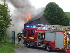 Supporting image for story: Blaze rips through farm buildings in Walsall
