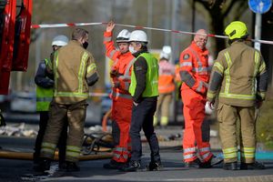 Emergency services at the scene in Walsall