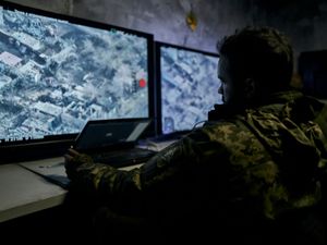 Supporting image for story: Ukraine sinks Russian submarine and targets airfield as long-range strikes surge