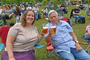 Karen Evans with her dad Michael.