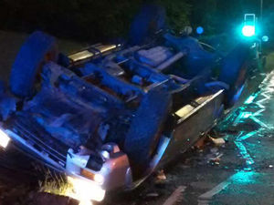 Supporting image for story: Teenage driver injured as car overturns in Telford