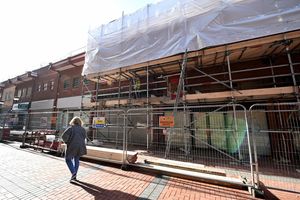 Some of the buildings bought by Cannock Chase Council as part of the redevelopment work