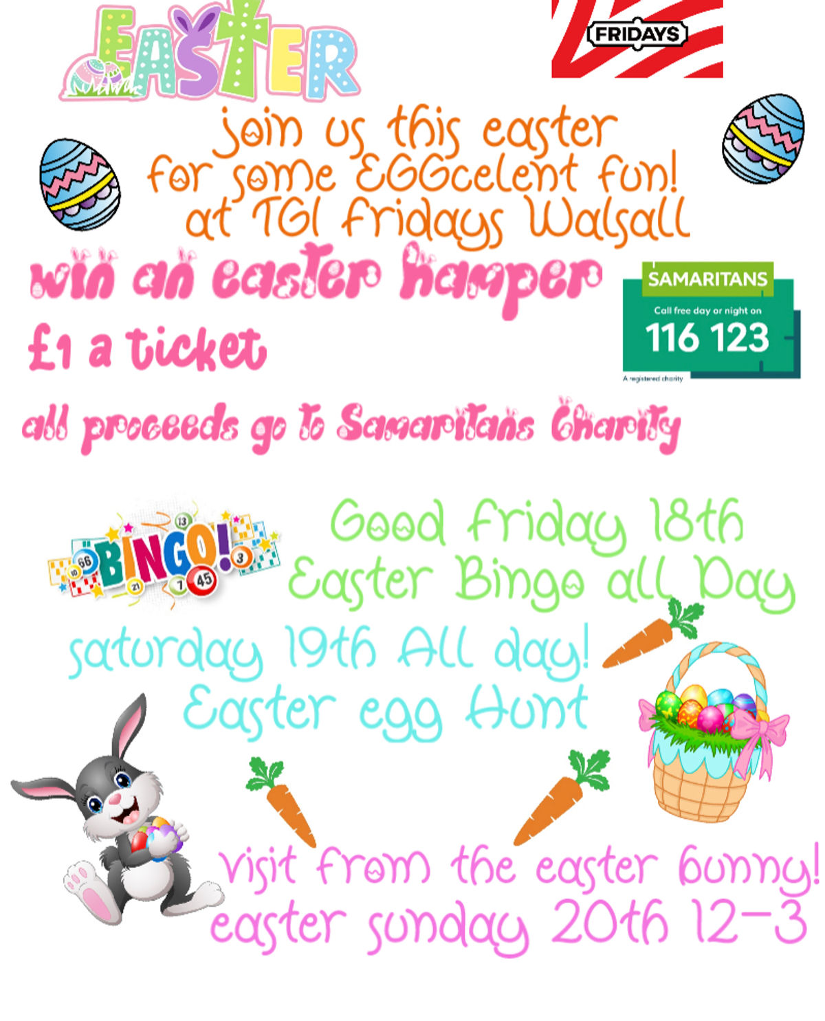 Charity fundraising eggstravaganza at TGI Fridays