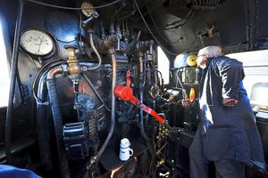 Duncan Ballard on the controls